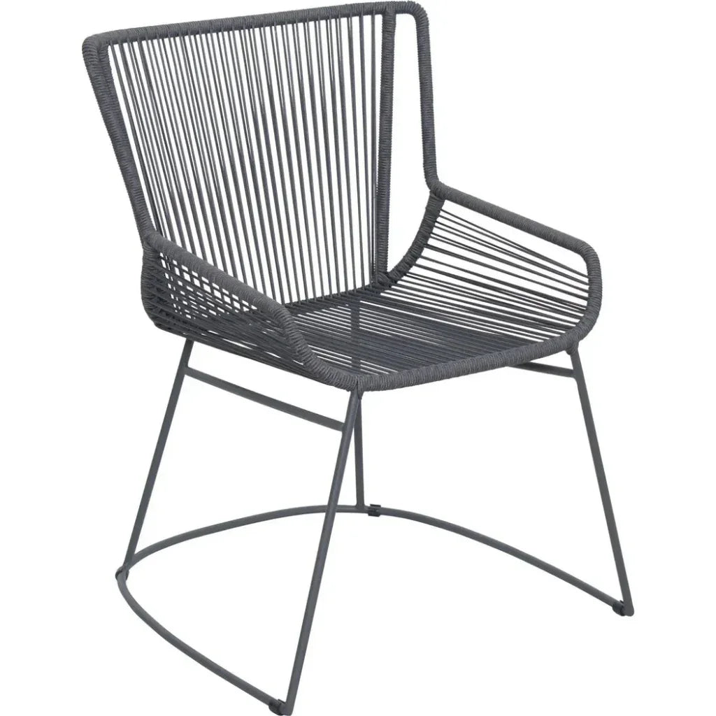 Seasonal Living The Dane Dining Arm Chair 2PC Dark Gray Patio Dining