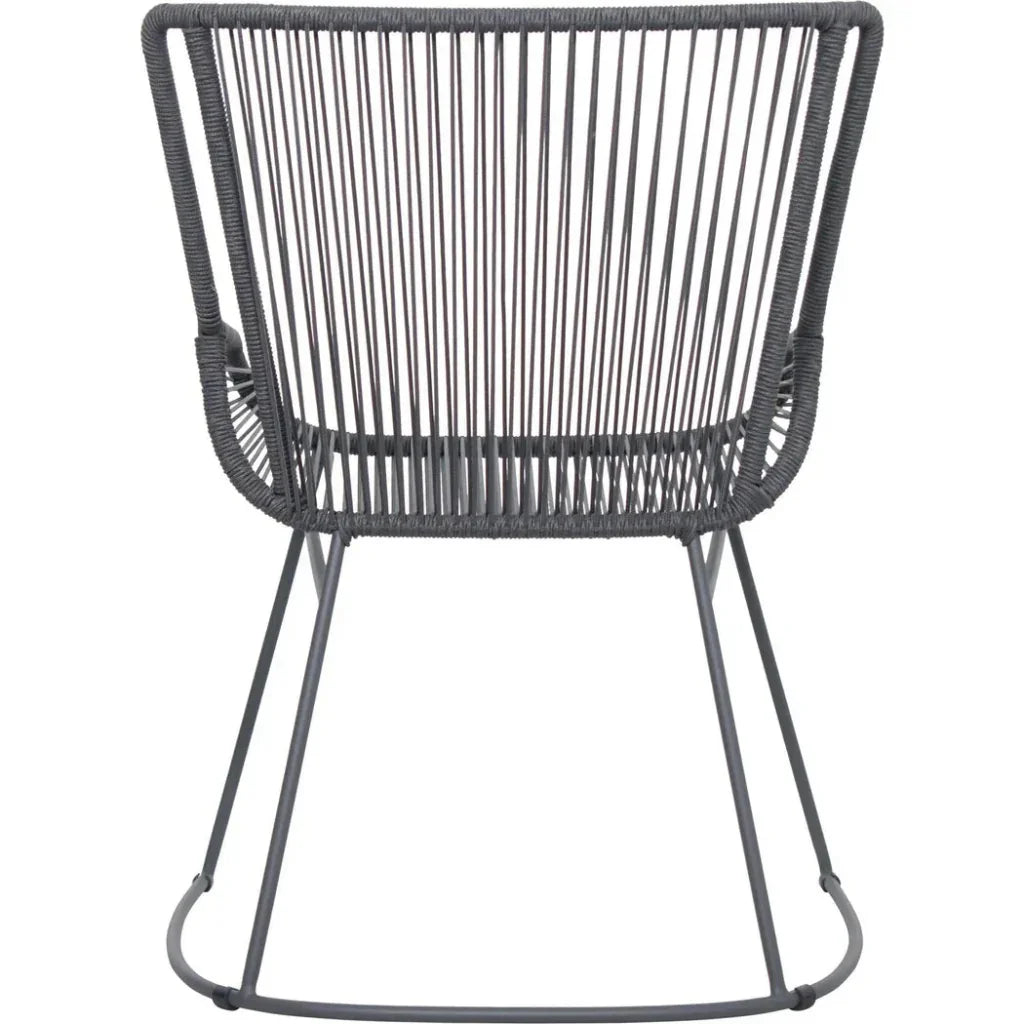 Seasonal Living The Dane Dining Arm Chair 2PC Dark Gray Patio Dining