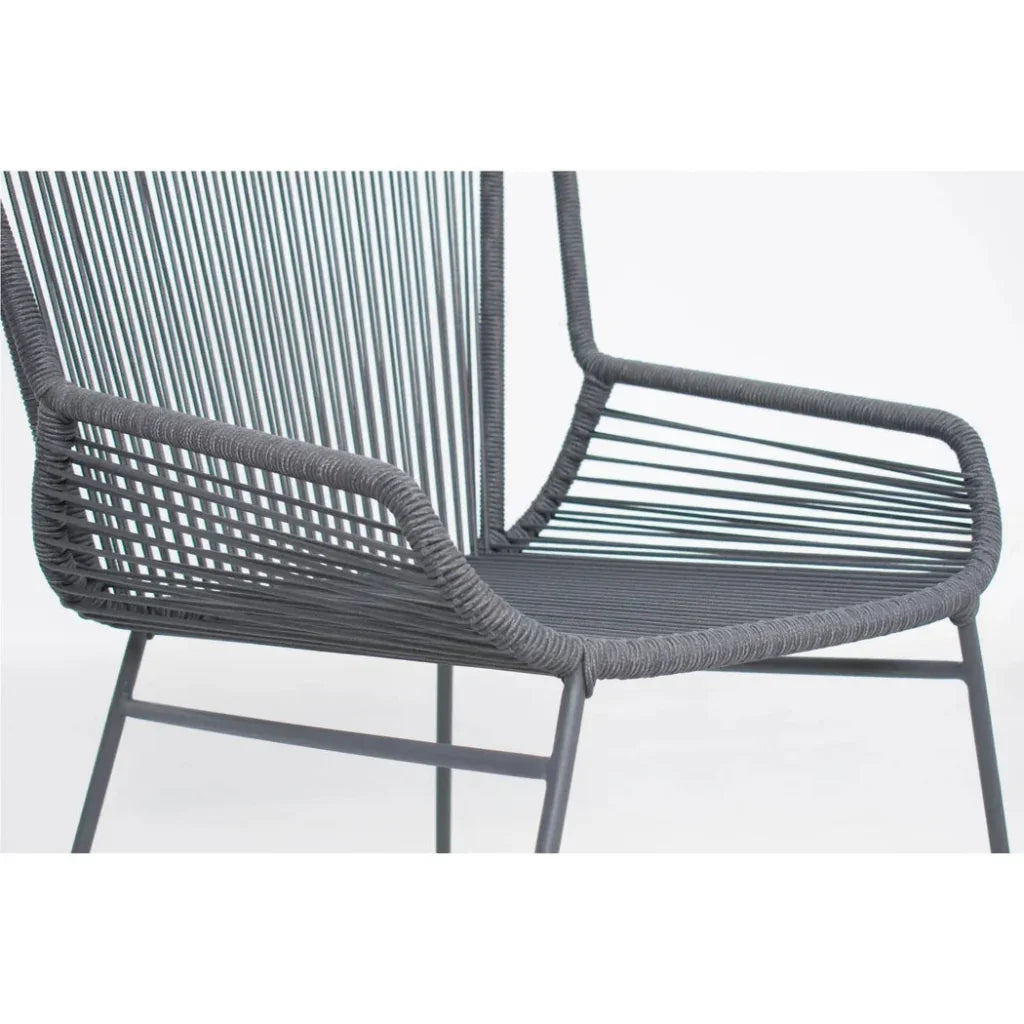 Seasonal Living The Dane Dining Arm Chair 2PC Dark Gray Patio Dining