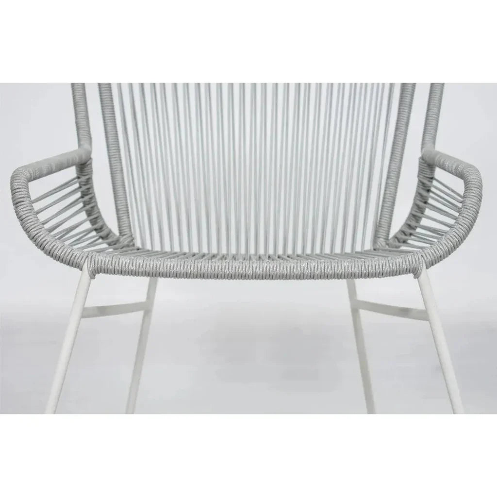 Seasonal Living The Dane Dining Arm Chair 2PC Grey Patio Dining Chairs