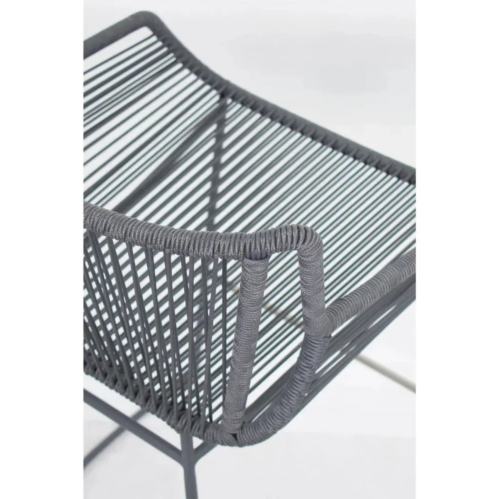 The Dane Dining Counter Stool 2PC Dark Gray Patio - LOOMLAN - Seasonal Living - Outdoor Dining Chairs