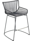 The Dane Dining Counter Stool 2PC Dark Gray Patio - LOOMLAN - Seasonal Living - Outdoor Dining Chairs