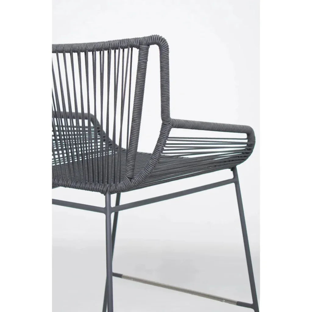 The Dane Dining Counter Stool 2PC Dark Gray Patio - LOOMLAN - Seasonal Living - Outdoor Dining Chairs