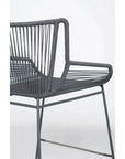 The Dane Dining Counter Stool 2PC Dark Gray Patio - LOOMLAN - Seasonal Living - Outdoor Dining Chairs