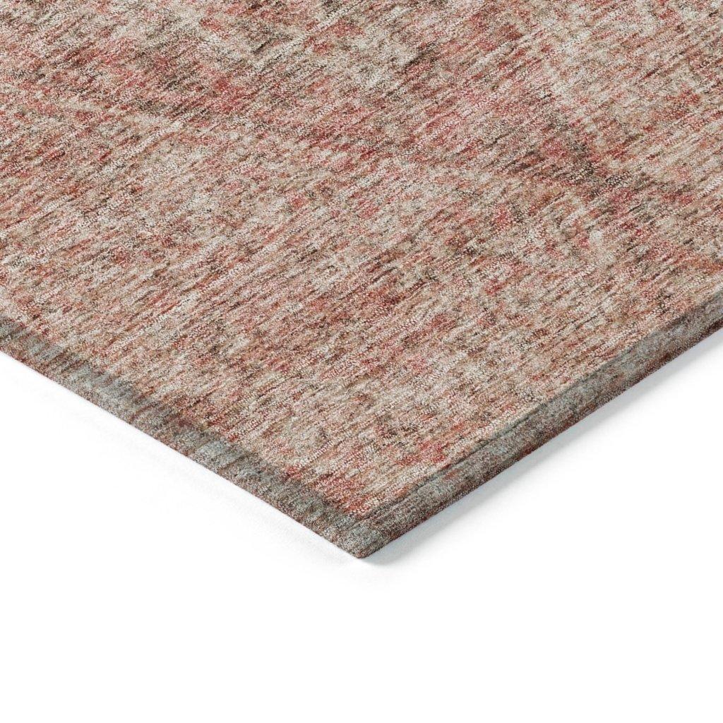 LOOMLAN Rugs Theodora Pink Washable Indoor-Outdoor Rug