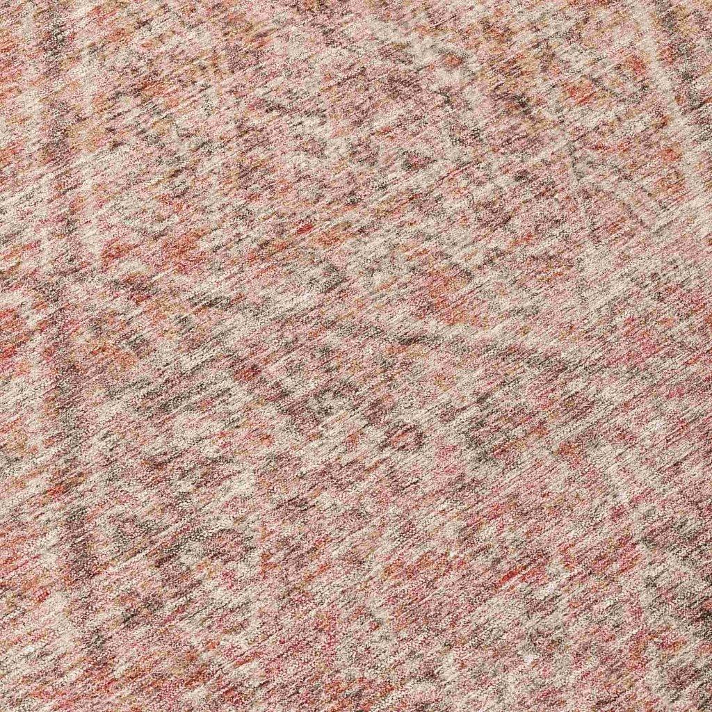 LOOMLAN Rugs Theodora Pink Washable Indoor-Outdoor Rug