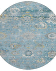 LOOMLAN Rugs Thessia Teal Washable Indoor-Outdoor Rug