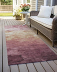 LOOMLAN Rugs Thornelle Pink Washable Indoor-Outdoor Rug
