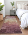 LOOMLAN Rugs Thornelle Pink Washable Indoor-Outdoor Rug
