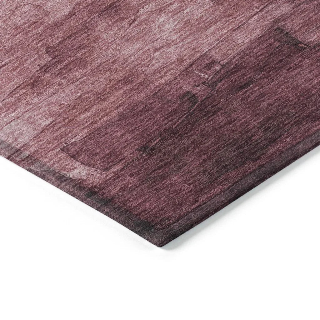 LOOMLAN Rugs Thornelle Pink Washable Indoor-Outdoor Rug
