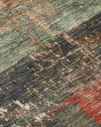 LOOMLAN Rugs Threadin Green Washable Indoor-Outdoor Rug