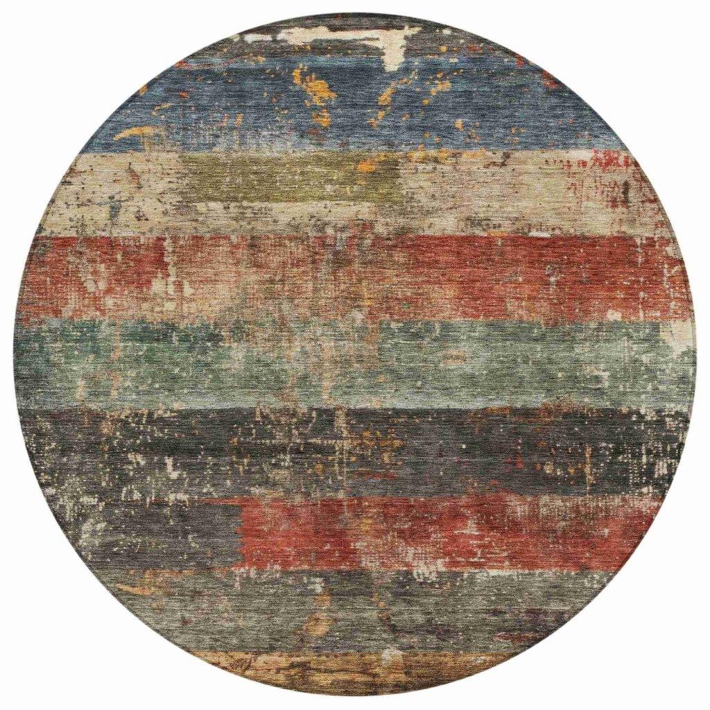 LOOMLAN Rugs Threadin Green Washable Indoor-Outdoor Rug