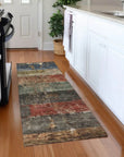 LOOMLAN Rugs Threadin Green Washable Indoor-Outdoor Rug
