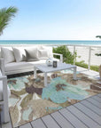 LOOMLAN Rugs Threadiva Brown Washable Indoor-Outdoor Rug