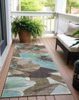 LOOMLAN Rugs Threadiva Brown Washable Indoor-Outdoor Rug