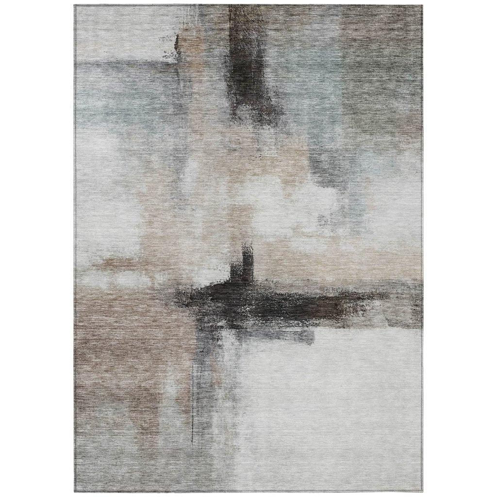 LOOMLAN Rugs Tint Brown Washable Indoor-Outdoor Rug