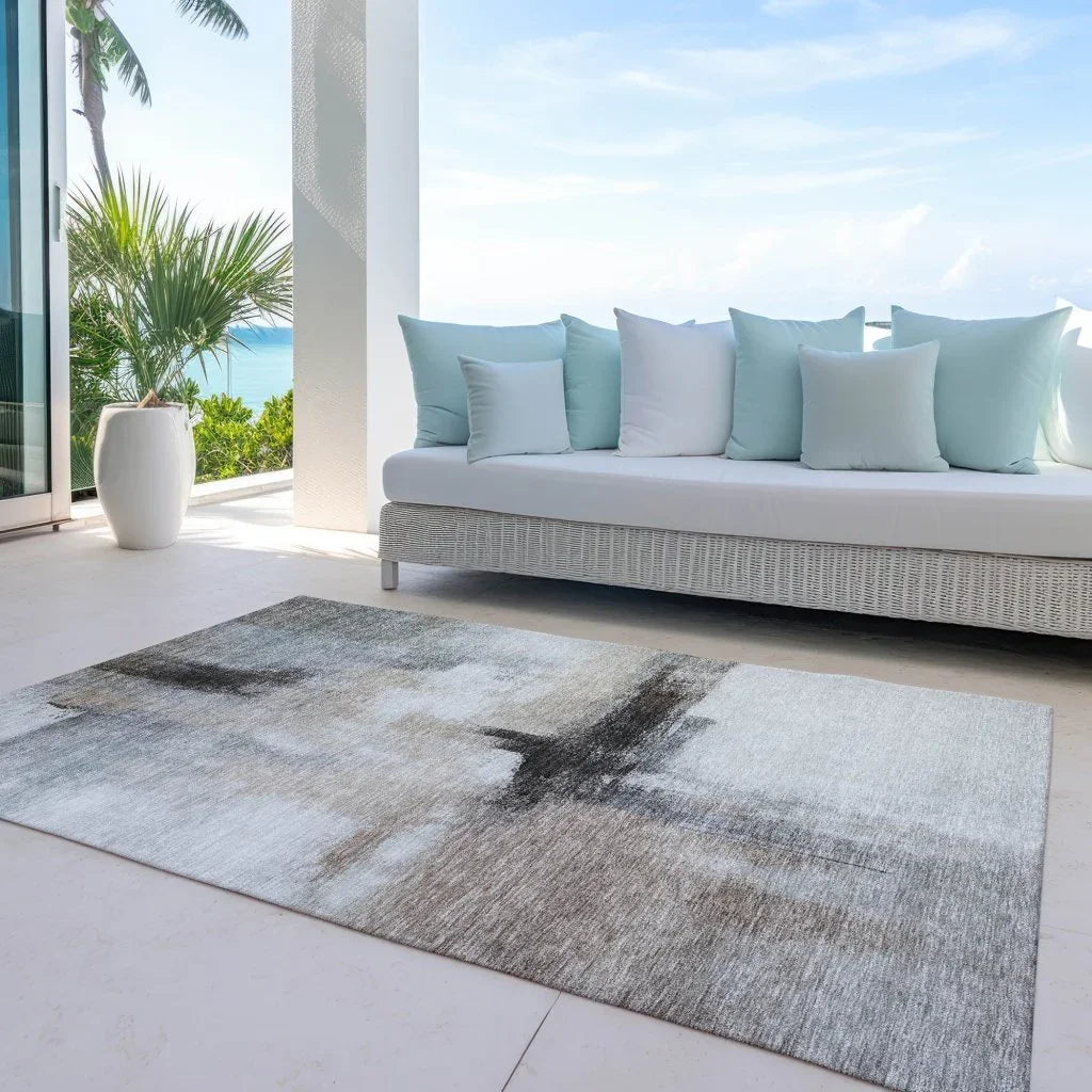LOOMLAN Rugs Tint Brown Washable Indoor-Outdoor Rug