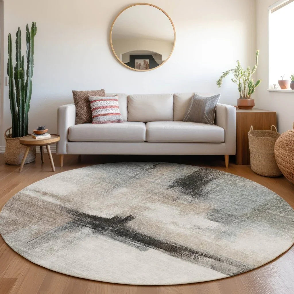LOOMLAN Rugs Tint Brown Washable Indoor-Outdoor Rug