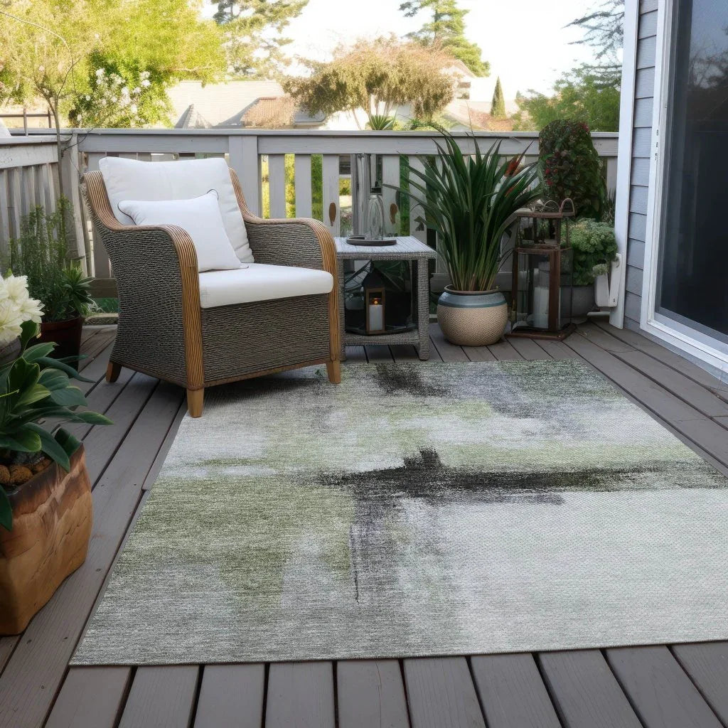 LOOMLAN Rugs Tint Green Washable Indoor-Outdoor Rug