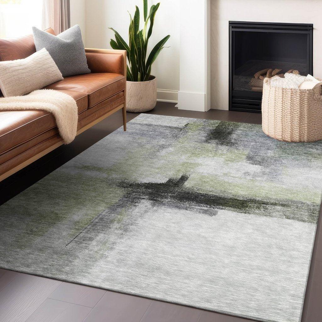 LOOMLAN Rugs Tint Green Washable Indoor-Outdoor Rug