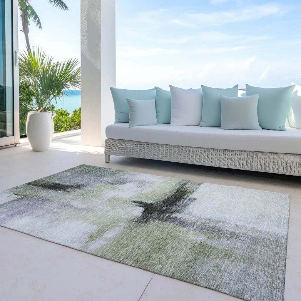 LOOMLAN Rugs Tint Green Washable Indoor-Outdoor Rug