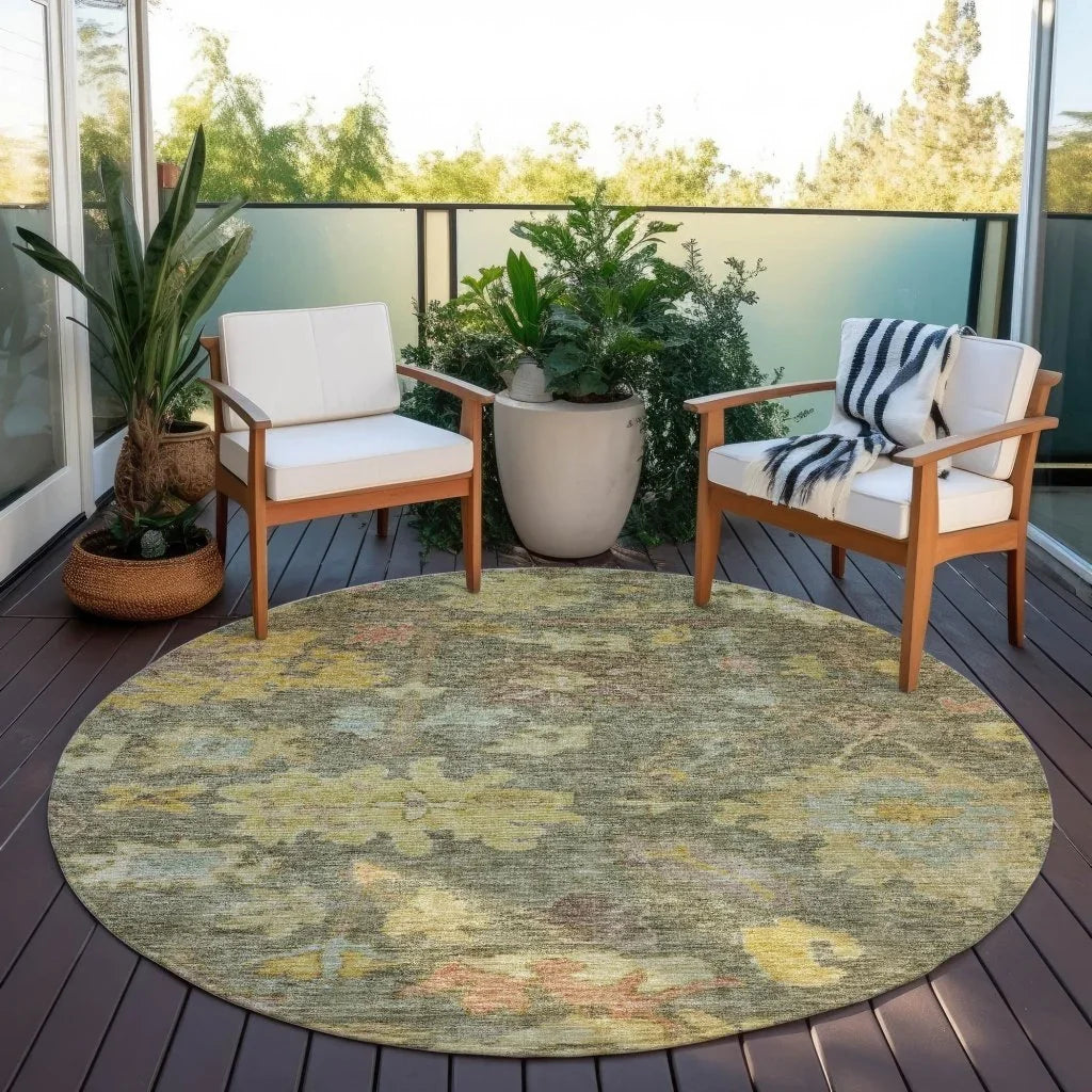 LOOMLAN Rugs Tirana Aloe Washable Indoor-Outdoor Rug