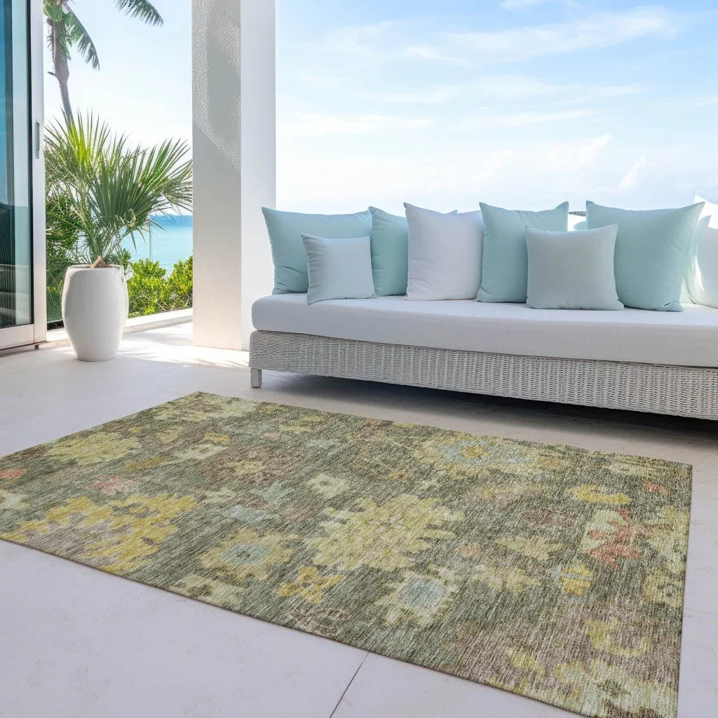 LOOMLAN Rugs Tirana Aloe Washable Indoor-Outdoor Rug