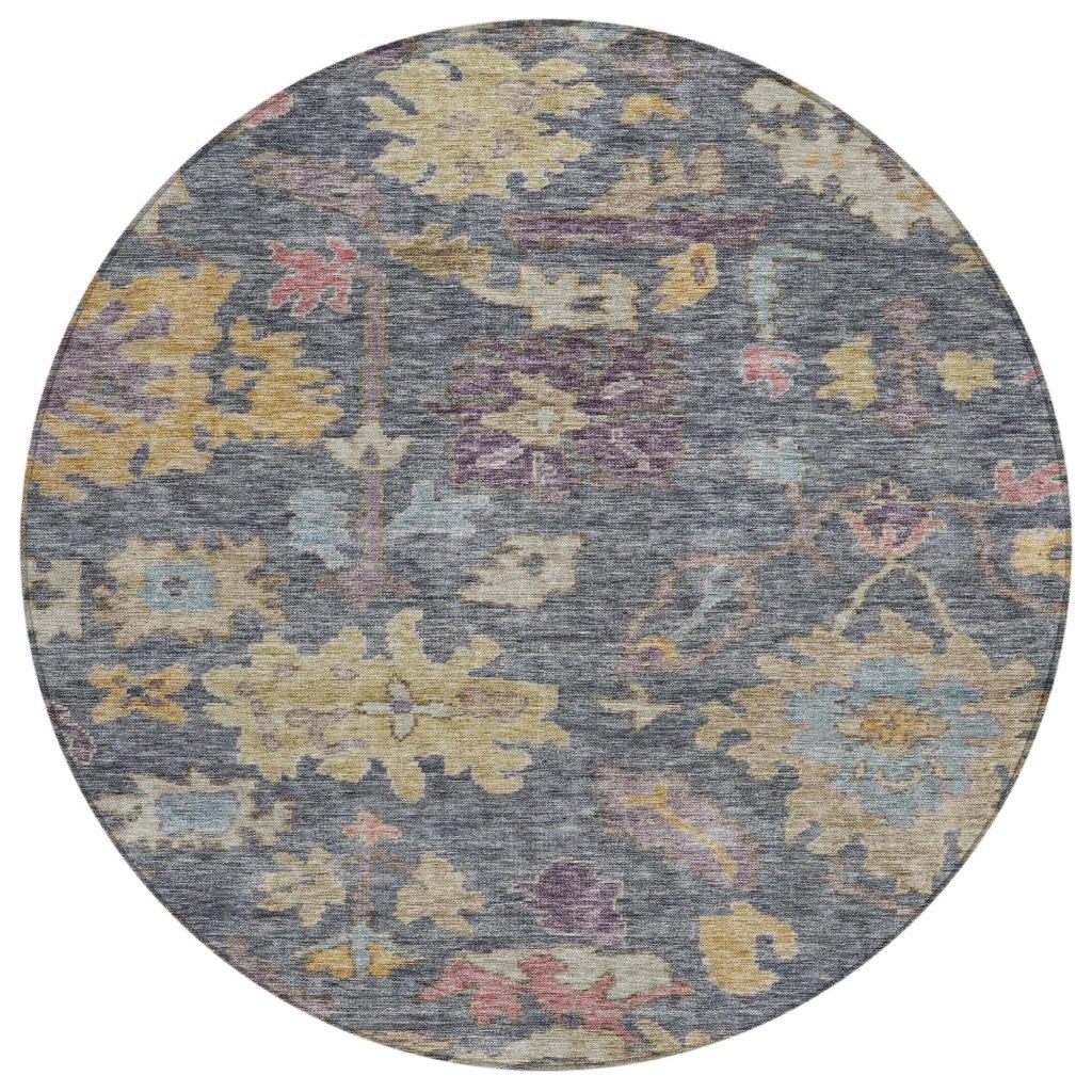 LOOMLAN Rugs Tirana Blue Washable Indoor-Outdoor Rug