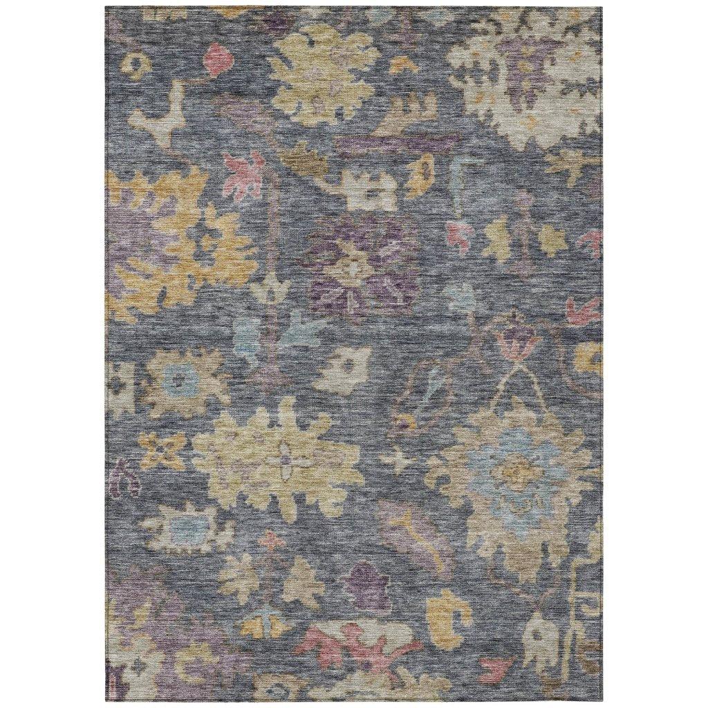 LOOMLAN Rugs Tirana Blue Washable Indoor-Outdoor Rug
