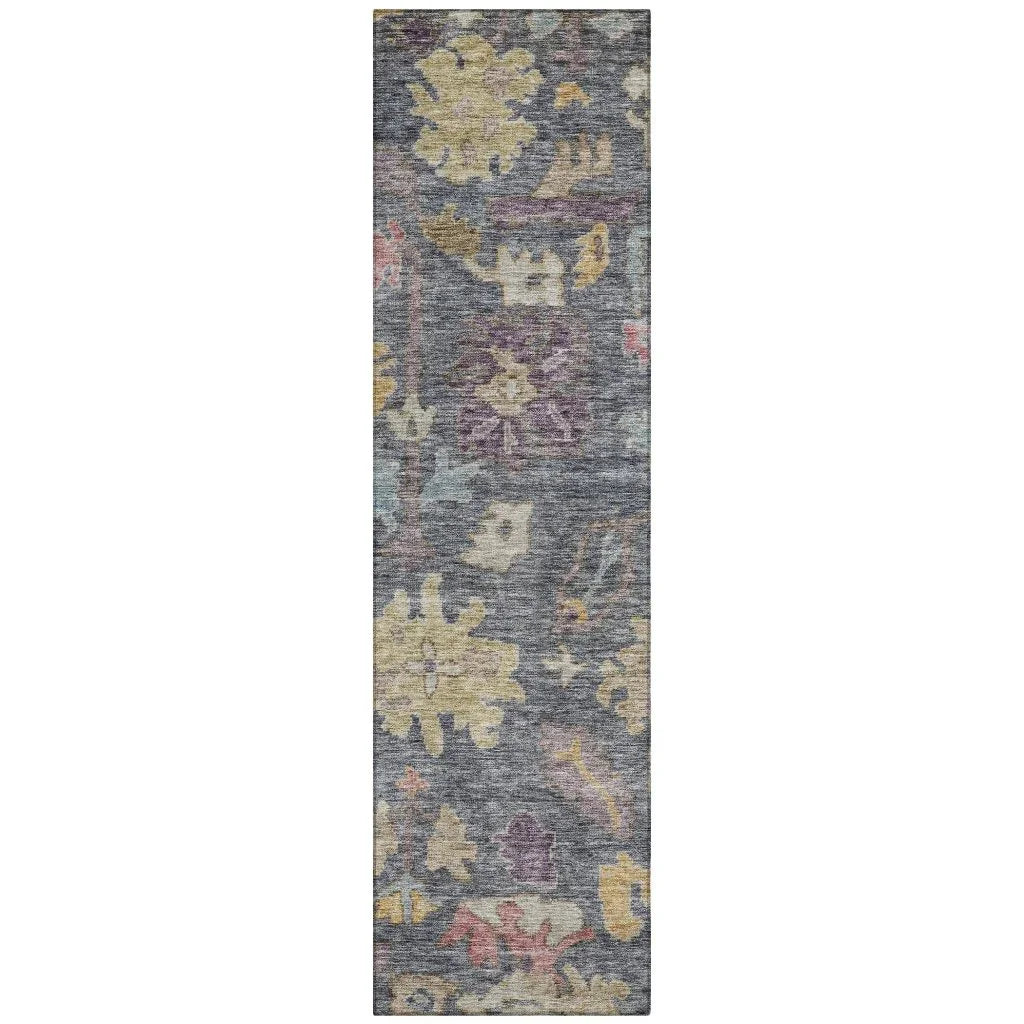 LOOMLAN Rugs Tirana Blue Washable Indoor-Outdoor Rug