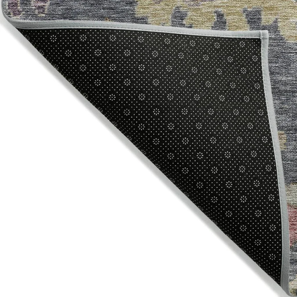 LOOMLAN Rugs Tirana Blue Washable Indoor-Outdoor Rug