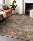 LOOMLAN Rugs Tirana Brown Washable Indoor-Outdoor Rug