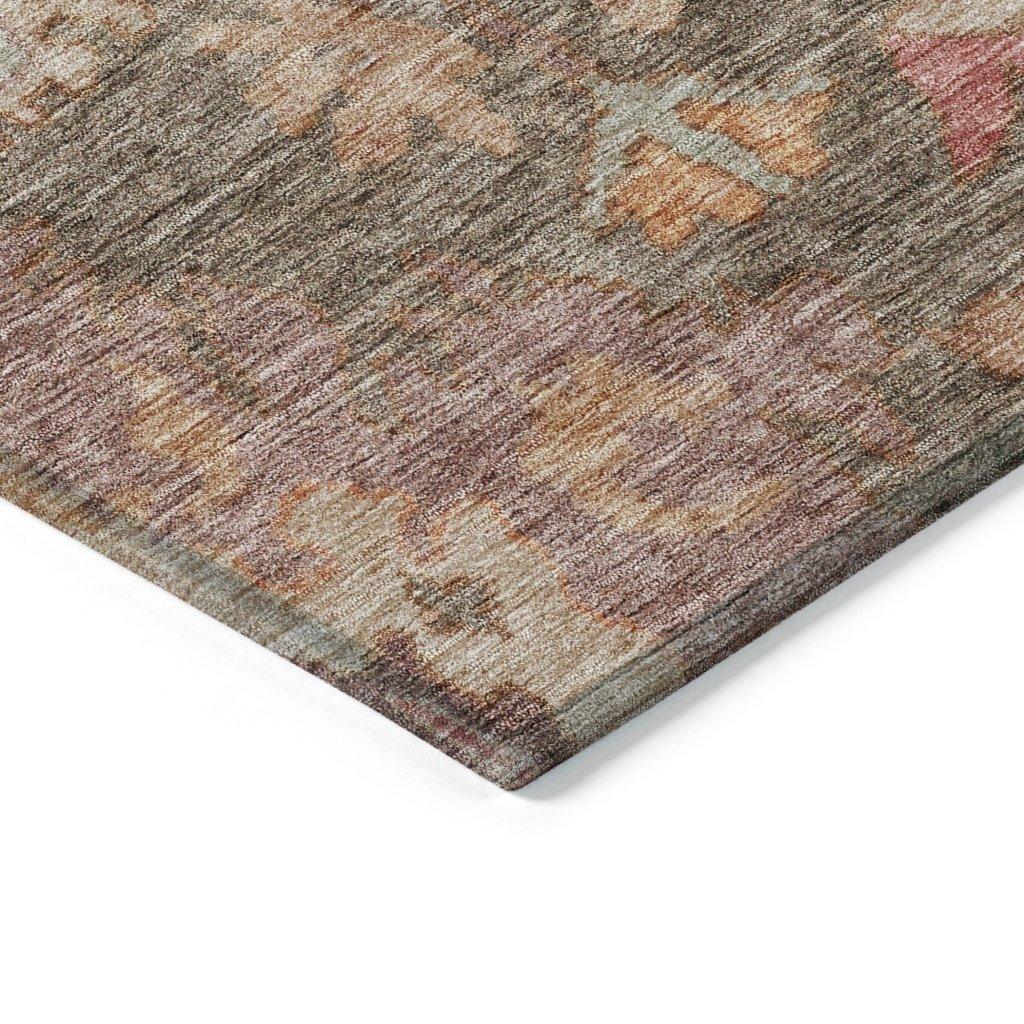 LOOMLAN Rugs Tirana Brown Washable Indoor-Outdoor Rug