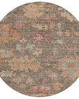 LOOMLAN Rugs Tirana Brown Washable Indoor-Outdoor Rug