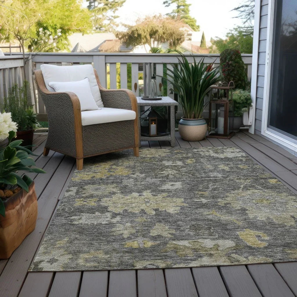 LOOMLAN Rugs Tirana Gray Washable Indoor-Outdoor Rug