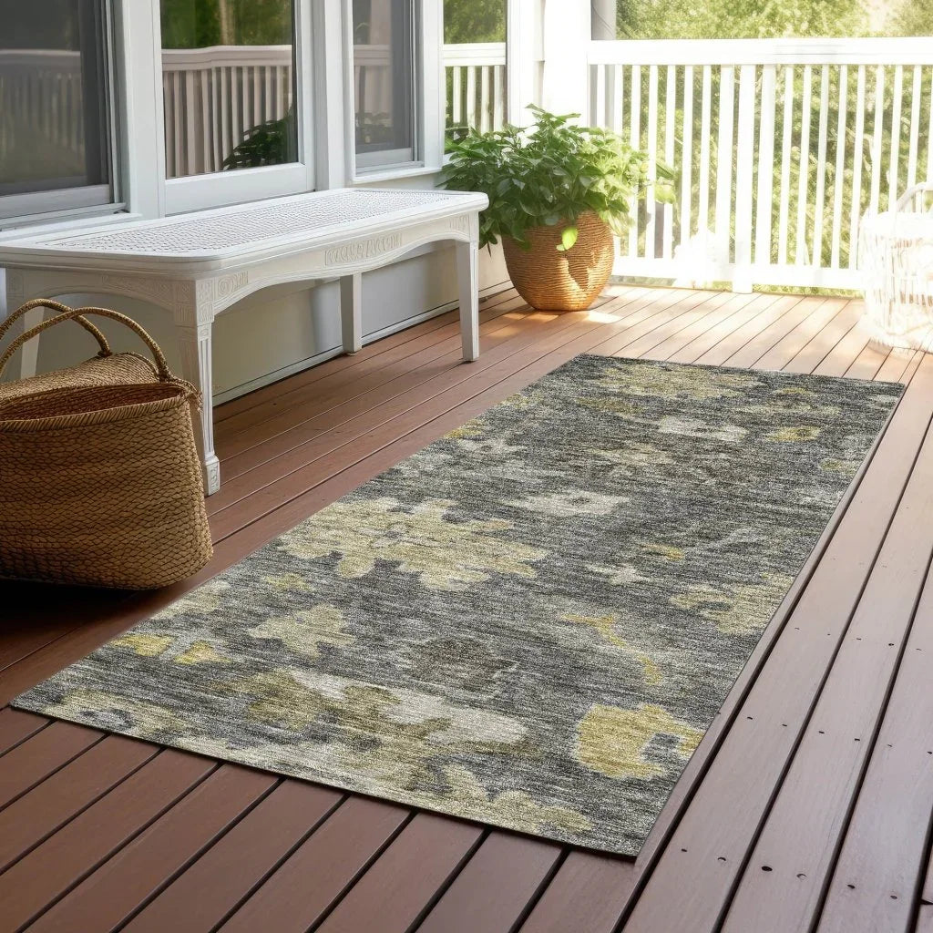 LOOMLAN Rugs Tirana Gray Washable Indoor-Outdoor Rug