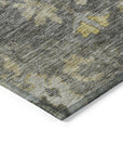 LOOMLAN Rugs Tirana Gray Washable Indoor-Outdoor Rug