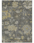 LOOMLAN Rugs Tirana Gray Washable Indoor-Outdoor Rug