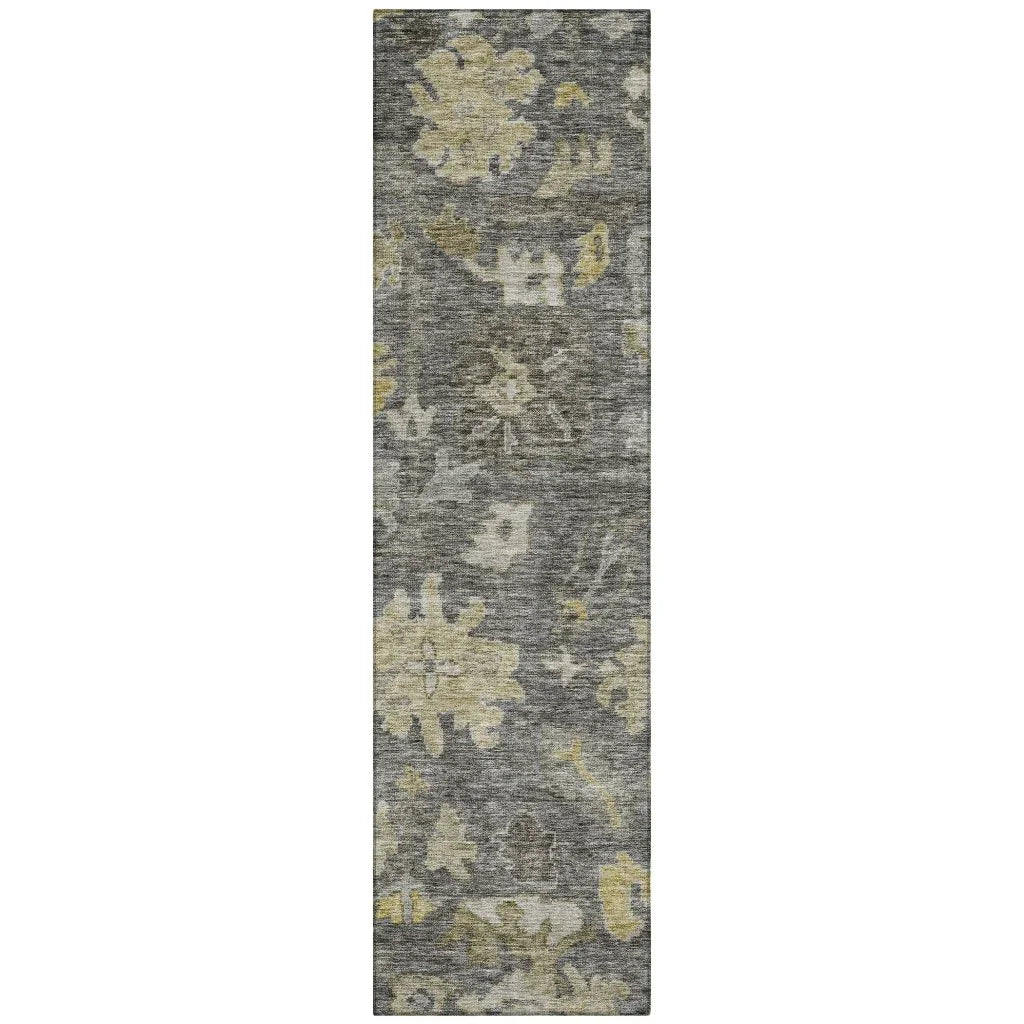 LOOMLAN Rugs Tirana Gray Washable Indoor-Outdoor Rug