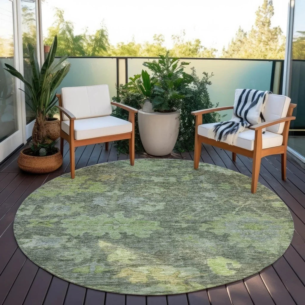 LOOMLAN Rugs Tirana Green Washable Indoor-Outdoor Rug