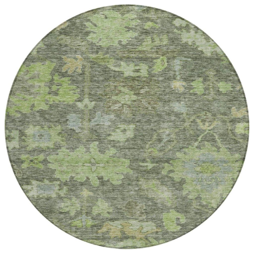 LOOMLAN Rugs Tirana Green Washable Indoor-Outdoor Rug