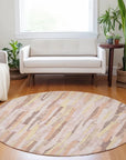 LOOMLAN Rugs Torra Pink Washable Indoor-Outdoor Rug