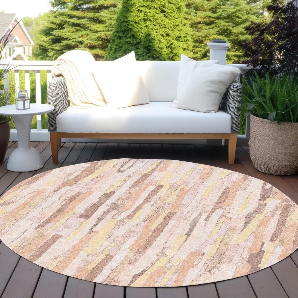 LOOMLAN Rugs Torra Pink Washable Indoor-Outdoor Rug