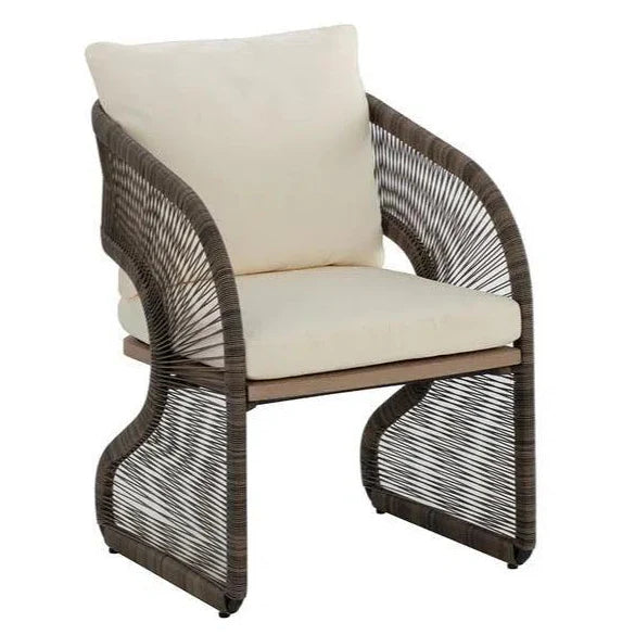 Toulon Dining Chair Stinson Cream Outdoor - LOOMLAN - SUNPAN - Outdoor Dining Chairs