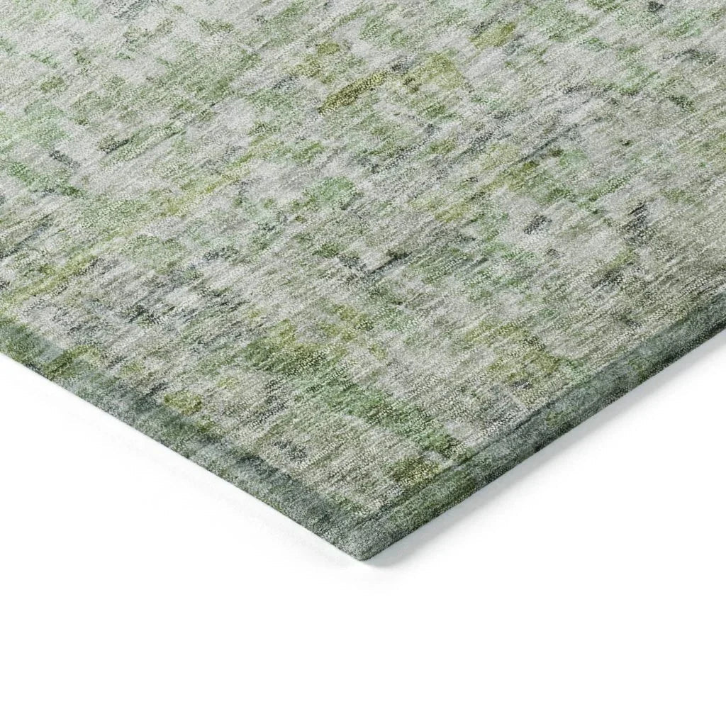 LOOMLAN Rugs Tova Green Washable Indoor-Outdoor Rug