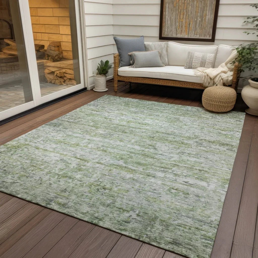 LOOMLAN Rugs Tova Green Washable Indoor-Outdoor Rug