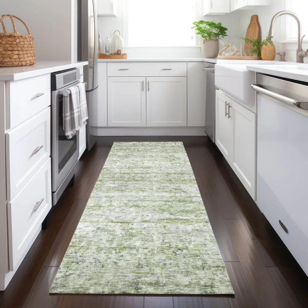 LOOMLAN Rugs Tova Green Washable Indoor-Outdoor Rug