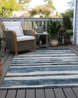 LOOMLAN Rugs Tramma Blue Washable Indoor-Outdoor Rug