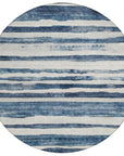 LOOMLAN Rugs Tramma Blue Washable Indoor-Outdoor Rug