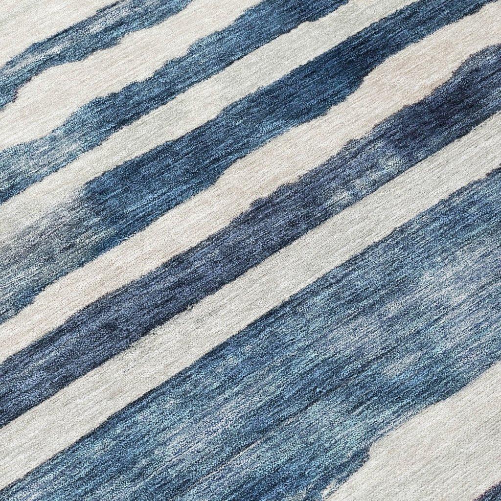 LOOMLAN Rugs Tramma Blue Washable Indoor-Outdoor Rug